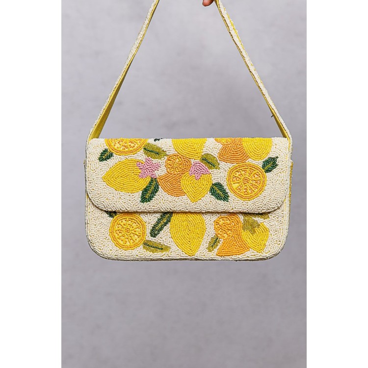 CLUTCH IVORY MULTI LIMON