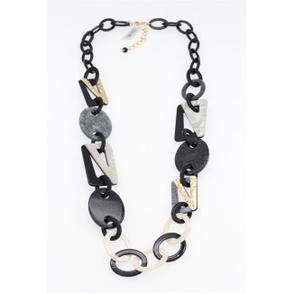 COLLAR ACRILICO RECTANGULO NEGRO