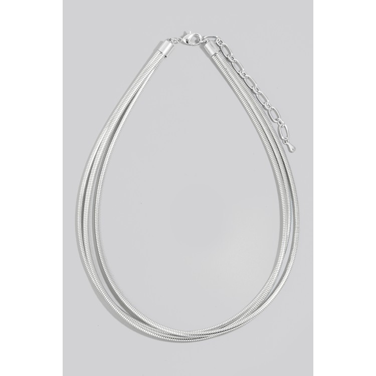 Collar doble tira plata 