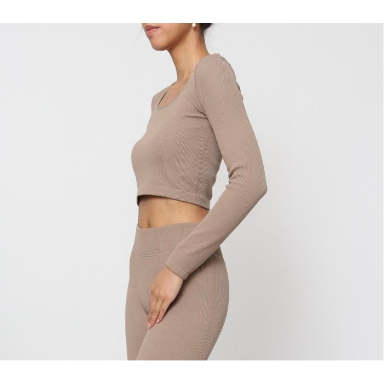 CROPTOP BASICO LICRA NUDE 
