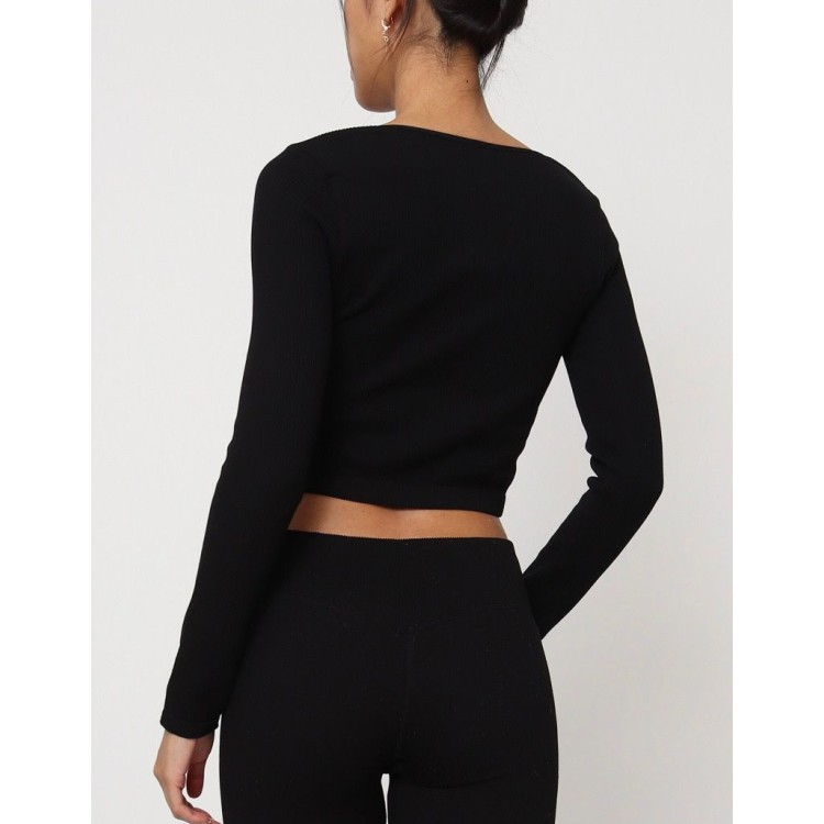 CROPTOP BASICO LICRA NEGRO 