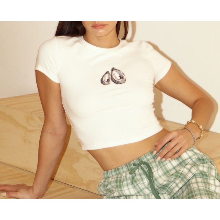 CROPTOP BLANCO VEGETAL 