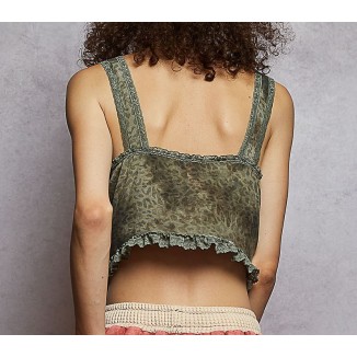 CROPTOP OLIVO LEOPARD