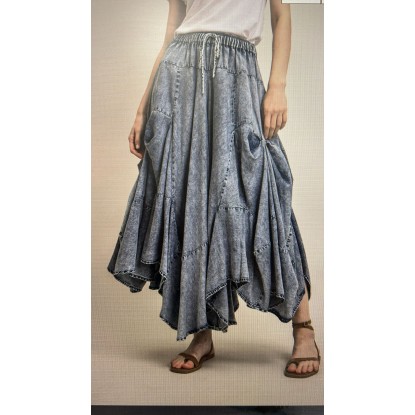 FALDA MAXI DENIM PICOS