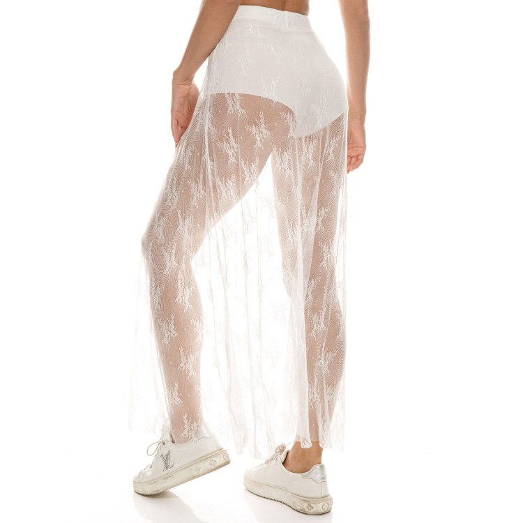 FALDA LARGA ENCAJE BLANCA