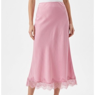 FALDA ROSA SATIN LARGA