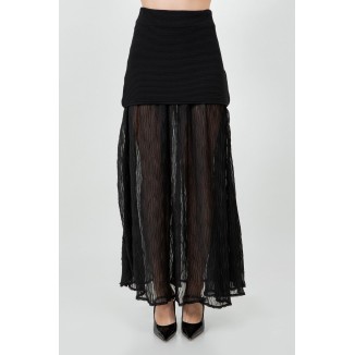 FALDA ENCAJE NEGRA DECONSTRUIDA