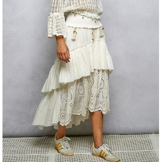 FALDA BEIGE OLANES BOHO