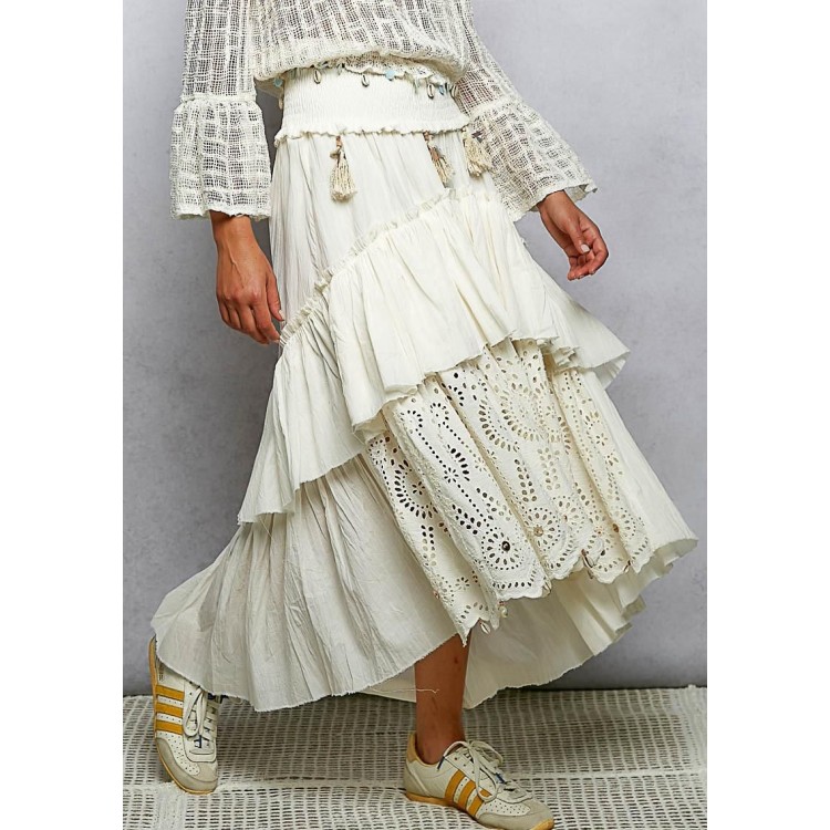 FALDA BEIGE OLANES BOHO