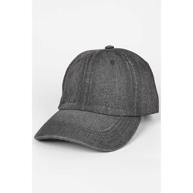GORRA NEGRA DENIM DESLAVADA 