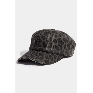 GORRA LEOPARDO GRIS