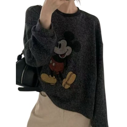HOODIE MICKEY GRIS