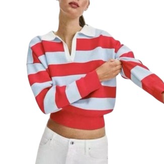 HOODIE ROJA RAYAS
