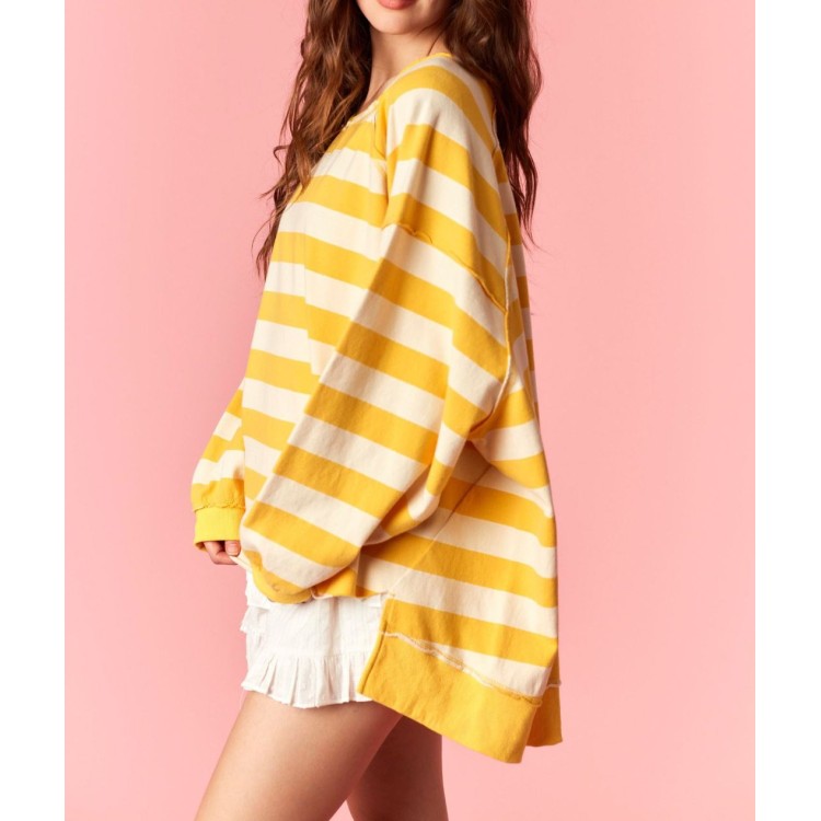 HOODIE AMARILLA RAYAS