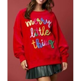 HOODIE ROJO LETRAS COLORS