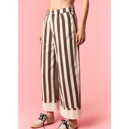 PANTALON RAYAS CAFE