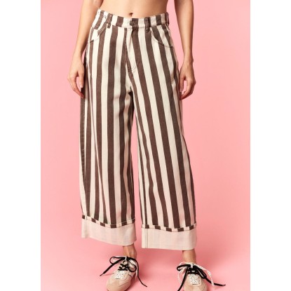 PANTALON RAYAS CAFE