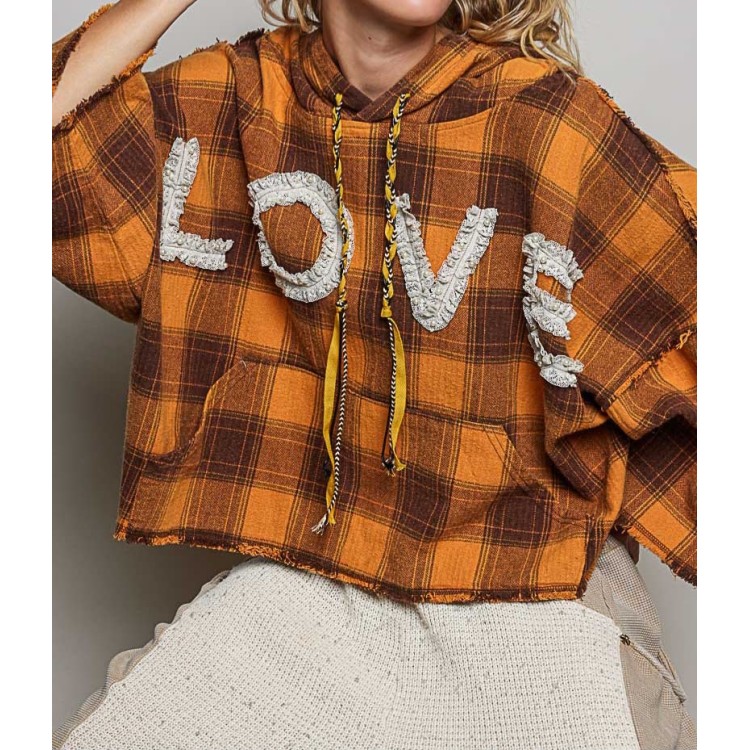 HOODIE TARTAN LOVE MIEL