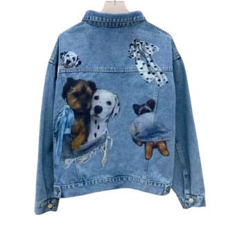 JACKET AZUL DENIM PERRITOS