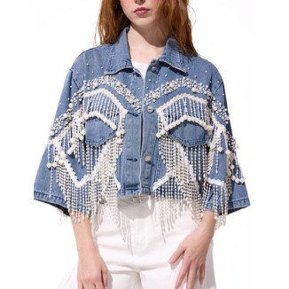 JACKET DENIM PERLAS