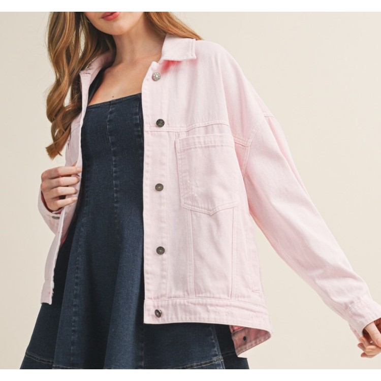 JACKET PINK DENIM