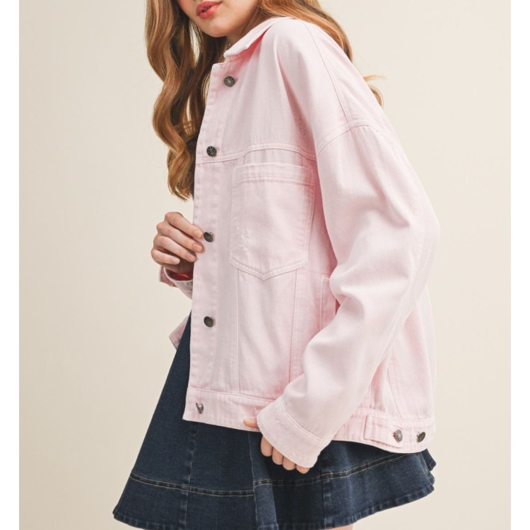 JACKET PINK DENIM