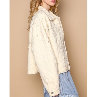 JACKET ACOLCHADA BEIGE PERLAS 