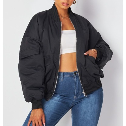 JACKET BOMBER NEGRA