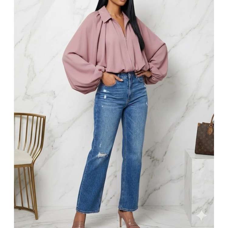 JACKET ROSA  GLOBO TELA