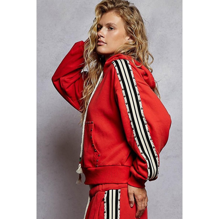 JACKET ROJA DE PUNTO
