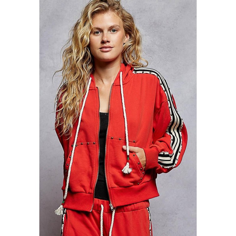 JACKET ROJA DE PUNTO