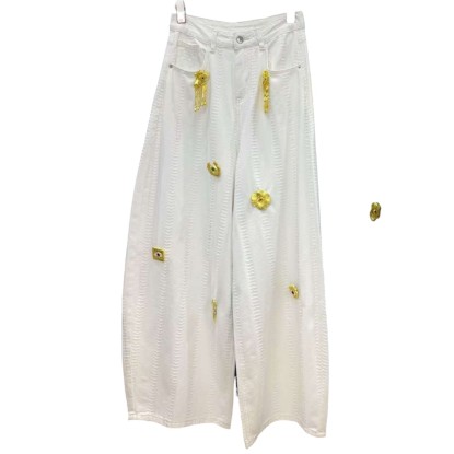 JEANS BLANCO BALLOON HERRAJES 