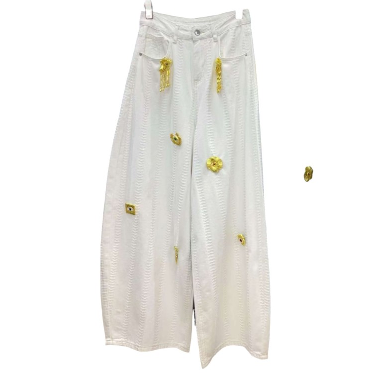 JEANS BLANCO BALLOON HERRAJES 