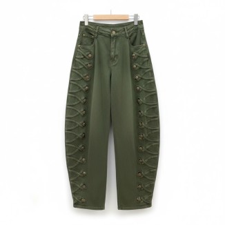 JEANS VERDE BALLON NAPOLEON