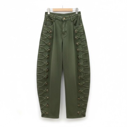 JEANS VERDE BALLON NAPOLEON
