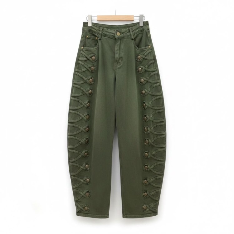 JEANS VERDE BALLON NAPOLEON