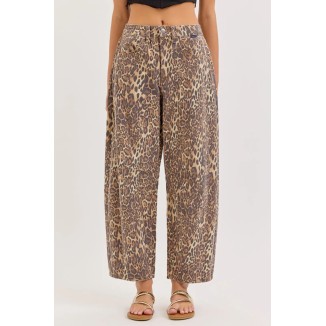 JEANS BALLOON LEOPARDO