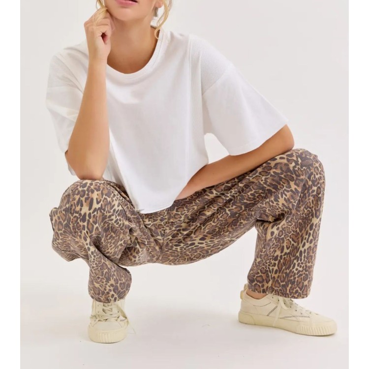 JEANS BALLOON LEOPARDO