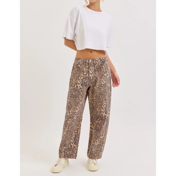 JEANS BALLOON LEOPARDO