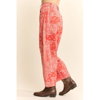 JEANS ROJO PRINT BOHO