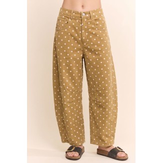 JEANS BALLOON TAUPE POLKA