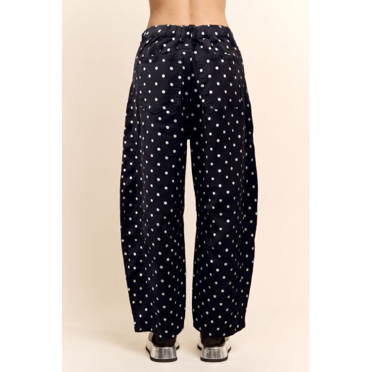 JEANS NEGRO BALLOON POLKA