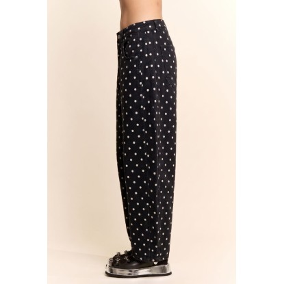 JEANS NEGRO BALLOON POLKA