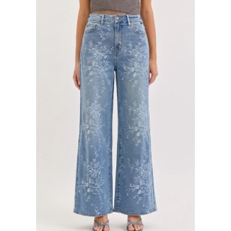 JEANS RECTOS DENIM ENCAJE