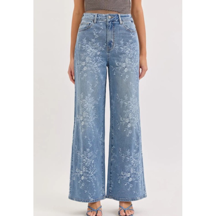 JEANS RECTOS DENIM ENCAJE