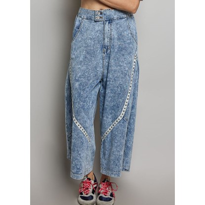 JEANS DENIM AZUL LINEAS