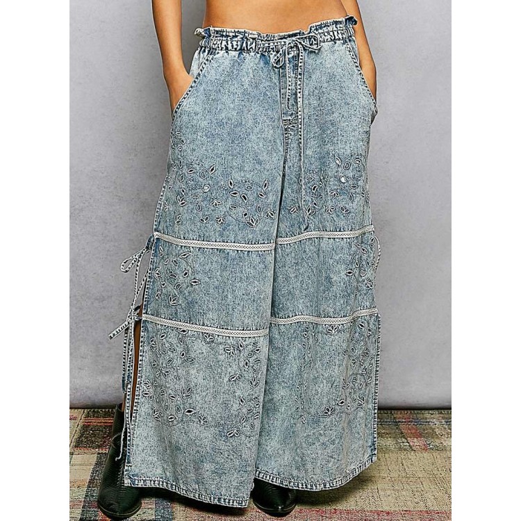 JEANS DENIM ESCOTE LATERAL
