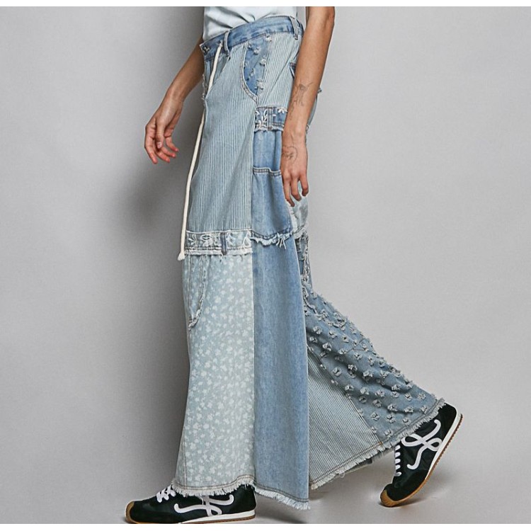 JEANS DENIM BOHO PARCHES