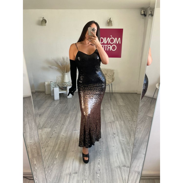 MAXIDRESS TIRANTE LENTEJ ORO