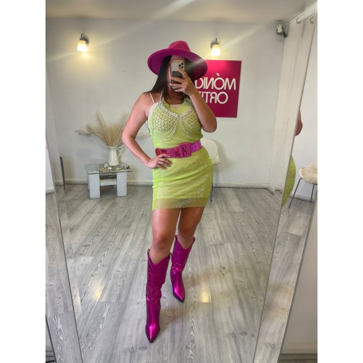 MINIDRESS CRISTAL VERDE NEON 